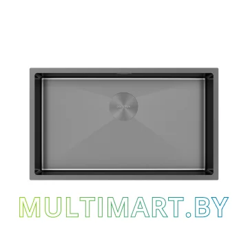 Кухонная мойка Paulmark Next 74 UNI PM217444-GM (вороненая сталь)